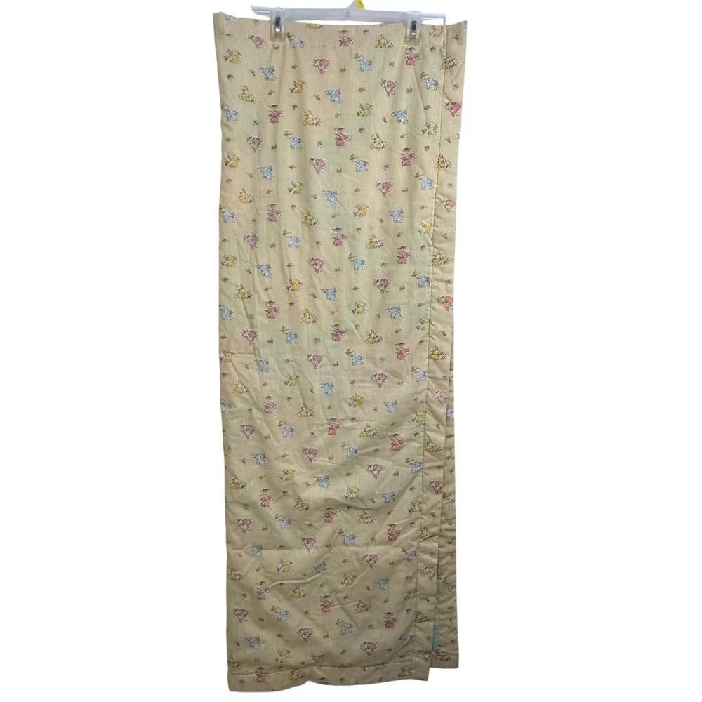 Vintage Handmade Patchwork Baby Quilt Pastel Teddy‎ Bear Bunny Blanket 38x53